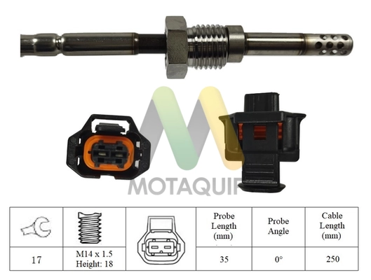 MOTAQUIP Érzékelő, kipufogógáz-hőmérséklet - LVET370 - TothCarparts