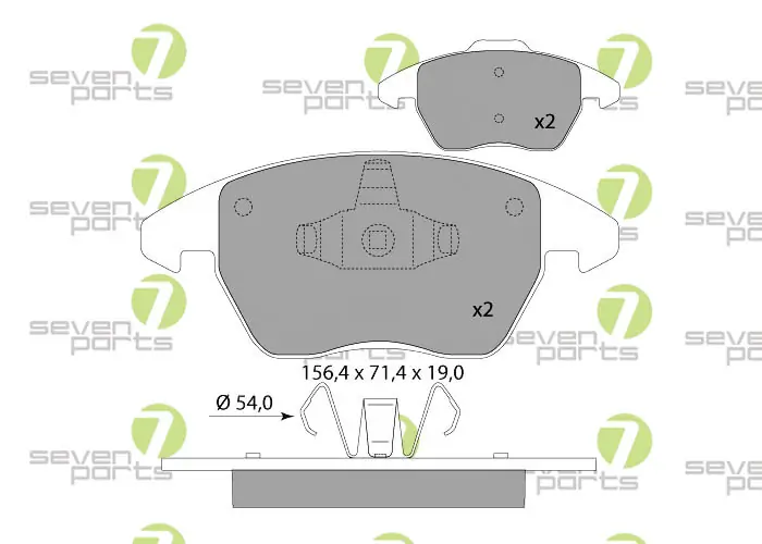 7 SEVEN PARTS fékbetétkészlet, tárcsafék - SVP22541 - TothCarparts