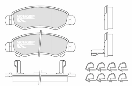 MOTAQUIP fékbetétkészlet, tárcsafék - LVXL1256 - TothCarparts