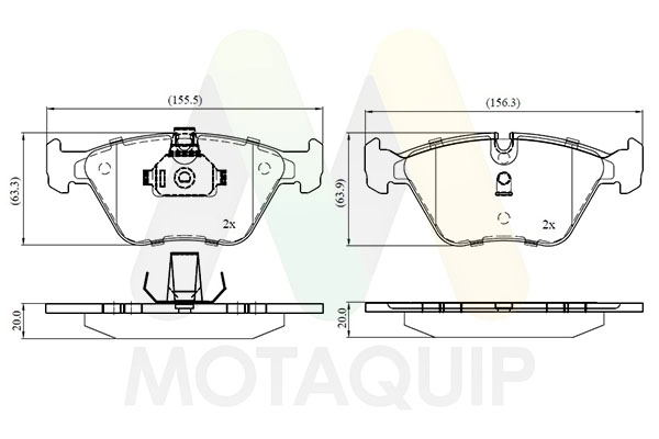 MOTAQUIP fékbetétkészlet, tárcsafék - LVXL1703 - TothCarparts