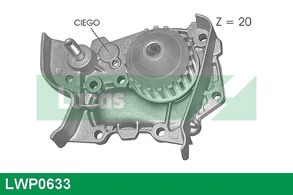 LUCAS Vízszivattyú, motorhűtés - LWP0633 - TothCarparts