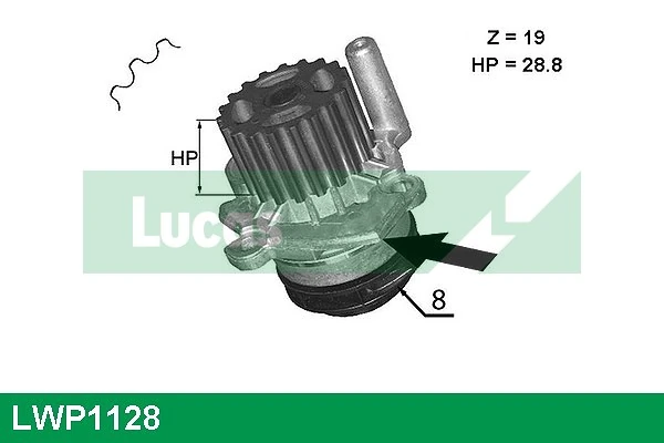 LUCAS Vízszivattyú, motorhűtés - LWP1128 - TothCarparts