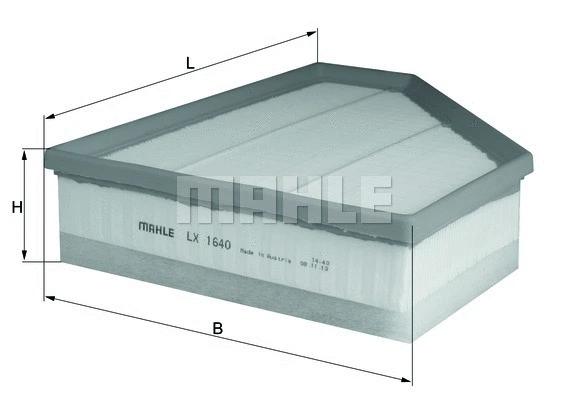 MAHLE légszűrő - LX 1640 - TothCarparts