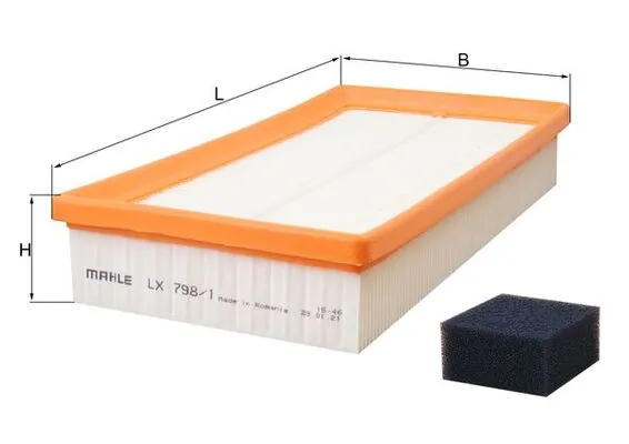 MAHLE légszűrő - LX 798/1 - TothCarparts