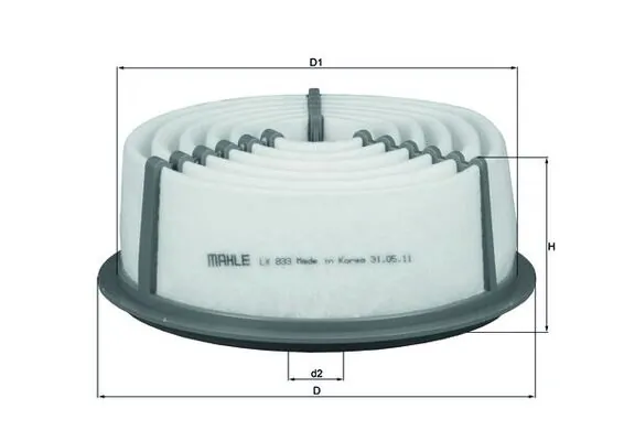 KNECHT légszűrő - LX 833 - TothCarparts