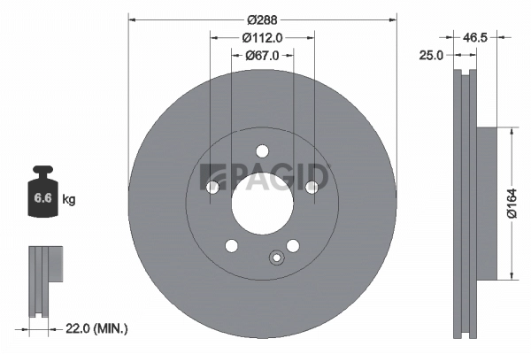 PAGID féktárcsa - 55877NHC - TothCarparts