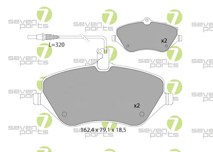 7 SEVEN PARTS fékbetétkészlet, tárcsafék - SVP23111 - TothCarparts