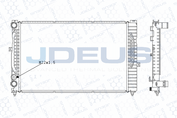 JDEUS hűtő, motorhűtés - M-0010180 - TothCarparts
