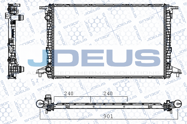 JDEUS hűtő, motorhűtés - M-0010720 - TothCarparts