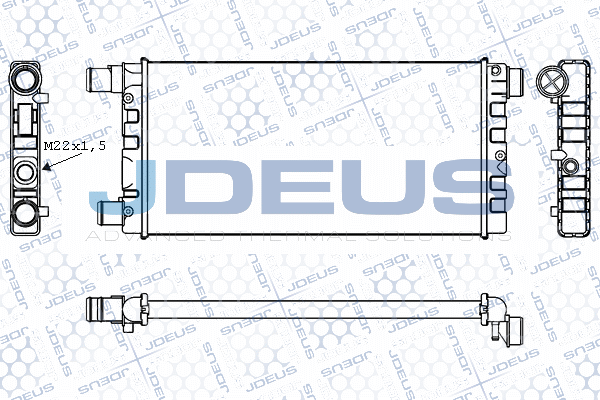 JDEUS hűtő, motorhűtés - M-011021A - TothCarparts