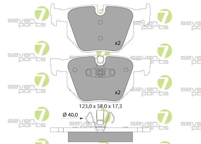 7 SEVEN PARTS fékbetétkészlet, tárcsafék - SVP23650 - TothCarparts