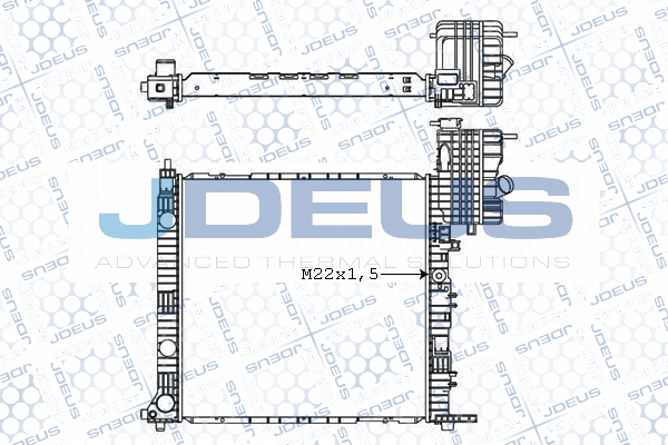 JDEUS hűtő, motorhűtés - M-0171210 - TothCarparts
