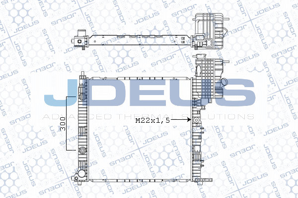 JDEUS hűtő, motorhűtés - M-0171220 - TothCarparts