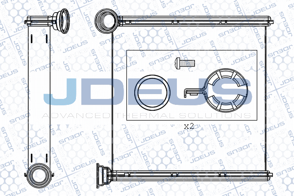 JDEUS Hőcserélő, belső tér fűtés - M-2300580 - TothCarparts