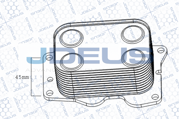 JDEUS Olajhűtő, motorolaj - M-4121141 - TothCarparts