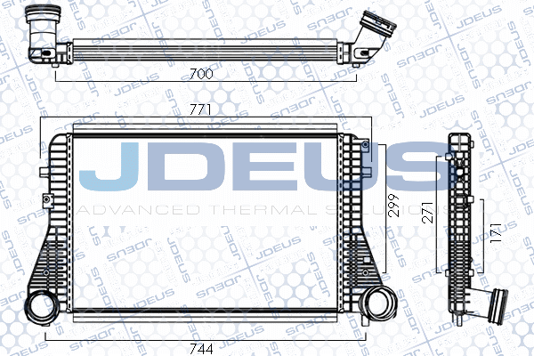 JDEUS töltőlevegő-hűtő - M-830053A - TothCarparts