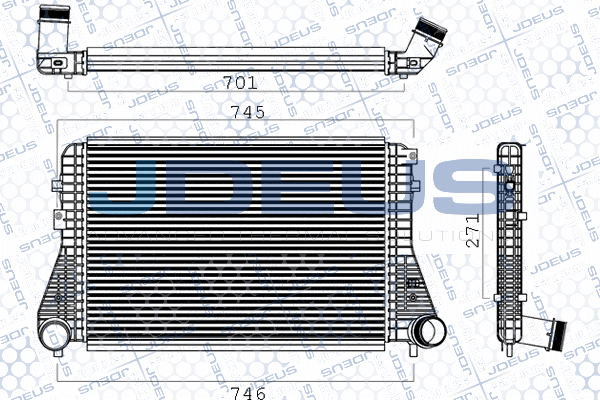 JDEUS töltőlevegő-hűtő - M-830073A - TothCarparts
