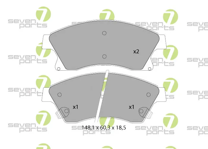 7 SEVEN PARTS fékbetétkészlet, tárcsafék - SVP25760 - TothCarparts