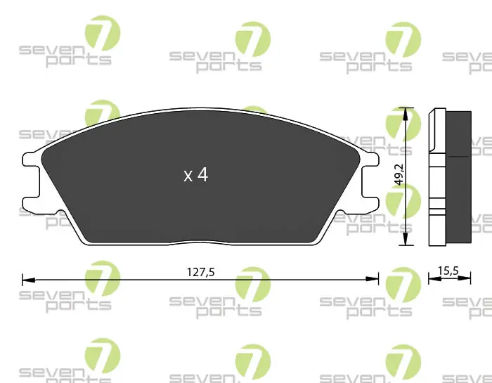 7 SEVEN PARTS fékbetétkészlet, tárcsafék - SVP13330 - TothCarparts