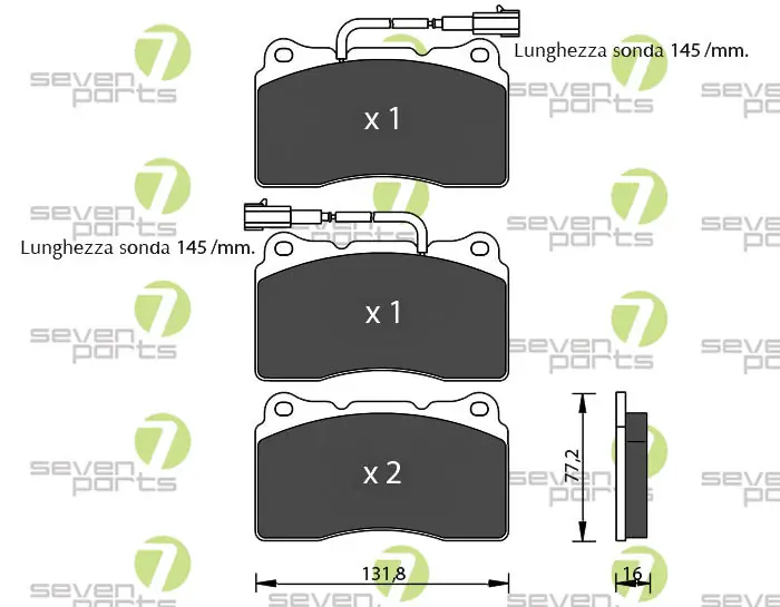 7 SEVEN PARTS fékbetétkészlet, tárcsafék - SVP20172 - TothCarparts
