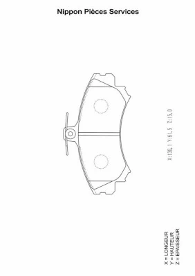 NPS fékbetétkészlet, tárcsafék - M360I64 - TothCarparts