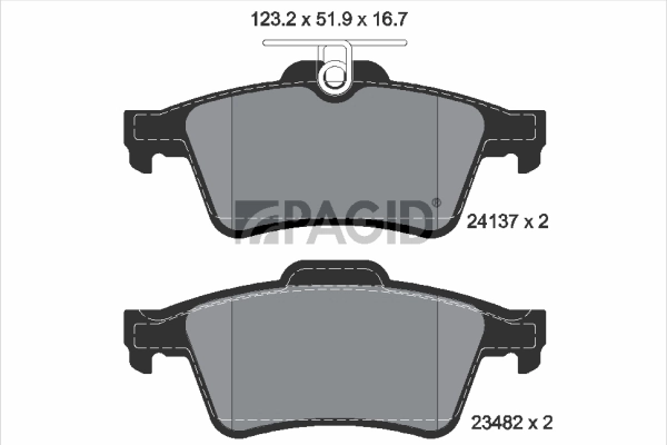 PAGID fékbetétkészlet, tárcsafék - T1489N - TothCarparts