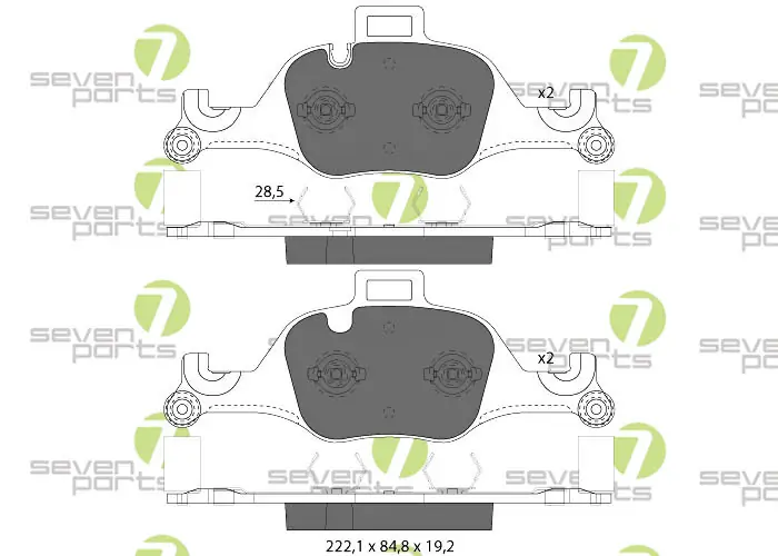 7 SEVEN PARTS fékbetétkészlet, tárcsafék - SVP29700 - TothCarparts