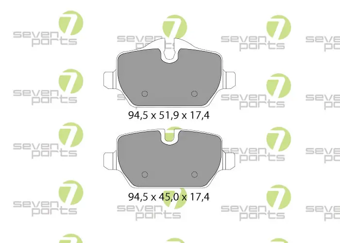 7 SEVEN PARTS fékbetétkészlet, tárcsafék - SVP22910 - TothCarparts