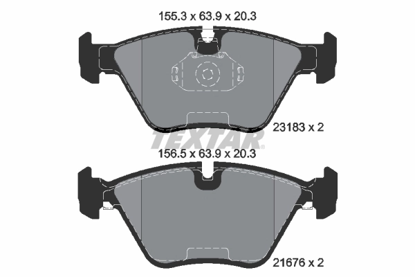 TEXTAR fékbetétkészlet, tárcsafék - 2318302CP - TothCarparts