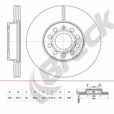 BRECK féktárcsa - BR 469 VH100 - TothCarparts