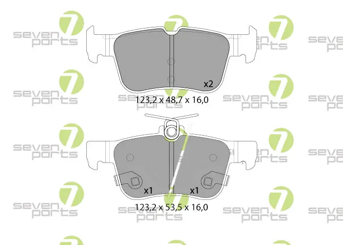 7 SEVEN PARTS fékbetétkészlet, tárcsafék - SVP28980 - TothCarparts