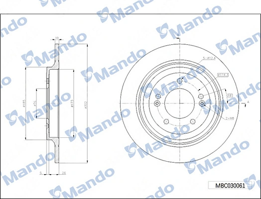 MANDO féktárcsa - MBC030061 - TothCarparts