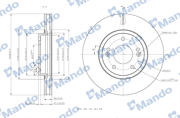 MANDO féktárcsa - MBC030240 - TothCarparts