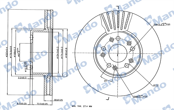 MANDO féktárcsa - MBC035116 - TothCarparts