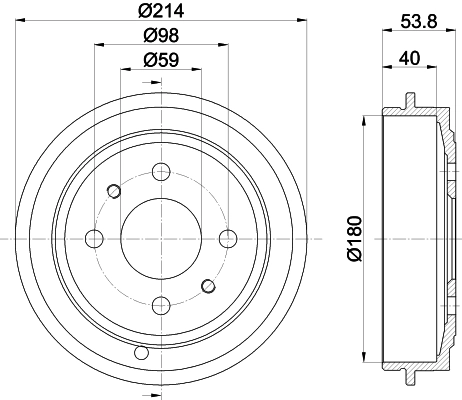 MINTEX fékdob - MBD023 - TothCarparts
