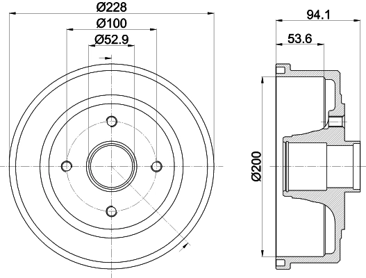 MINTEX fékdob - MBD200 - TothCarparts