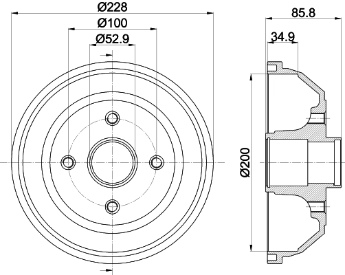 MINTEX fékdob - MBD246 - TothCarparts