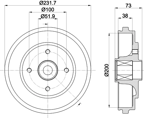 MINTEX fékdob - MBD257 - TothCarparts