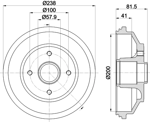 MINTEX fékdob - MBD384 - TothCarparts