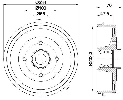 MINTEX fékdob - MBD416 - TothCarparts