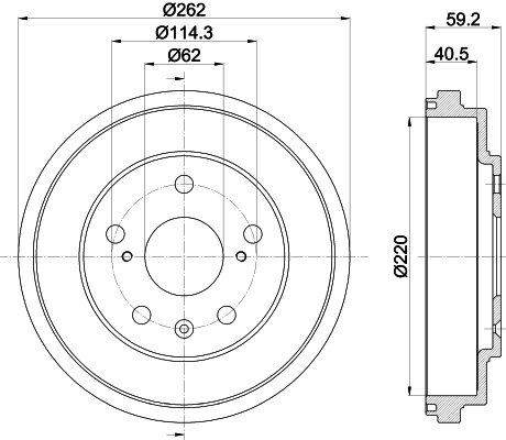 MINTEX fékdob - MBD430 - TothCarparts