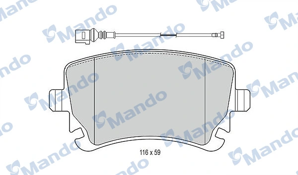 MANDO fékbetétkészlet, tárcsafék - MBF015207 - TothCarparts
