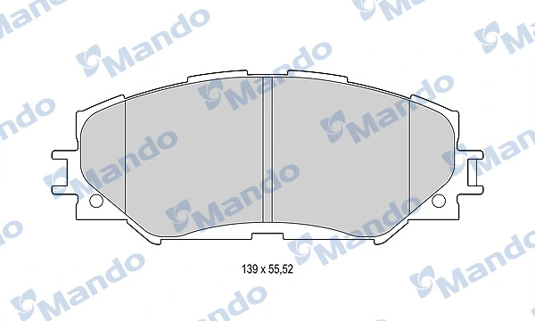 MANDO fékbetétkészlet, tárcsafék - MBF015222 - TothCarparts