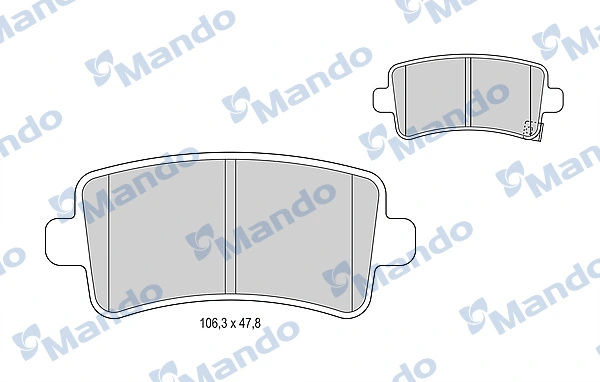 MANDO fékbetétkészlet, tárcsafék - MBF015258 - TothCarparts