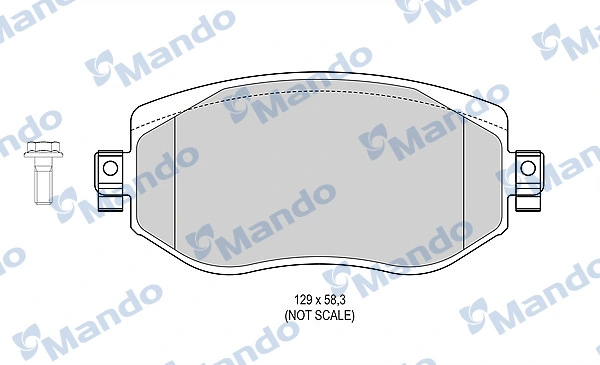 MANDO fékbetétkészlet, tárcsafék - MBF015304 - TothCarparts