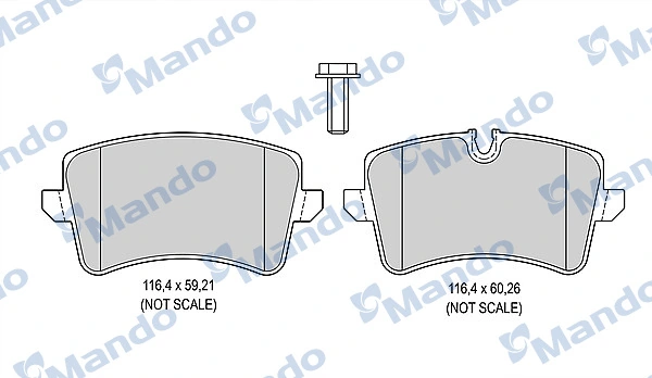 MANDO fékbetétkészlet, tárcsafék - MBF015387 - TothCarparts