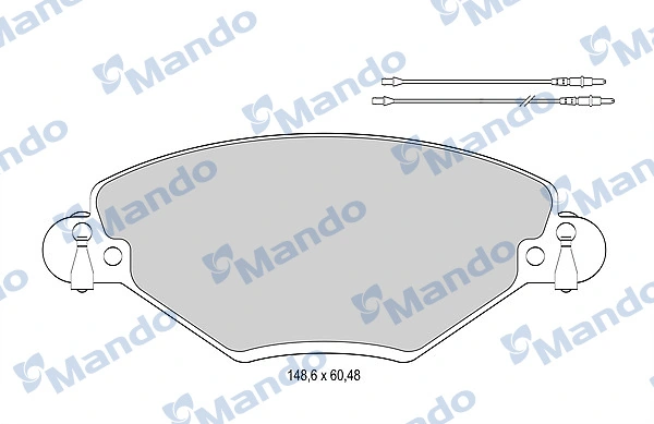 MANDO fékbetétkészlet, tárcsafék - MBF015461 - TothCarparts