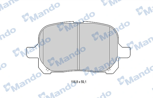 MANDO fékbetétkészlet, tárcsafék - MBF015857 - TothCarparts