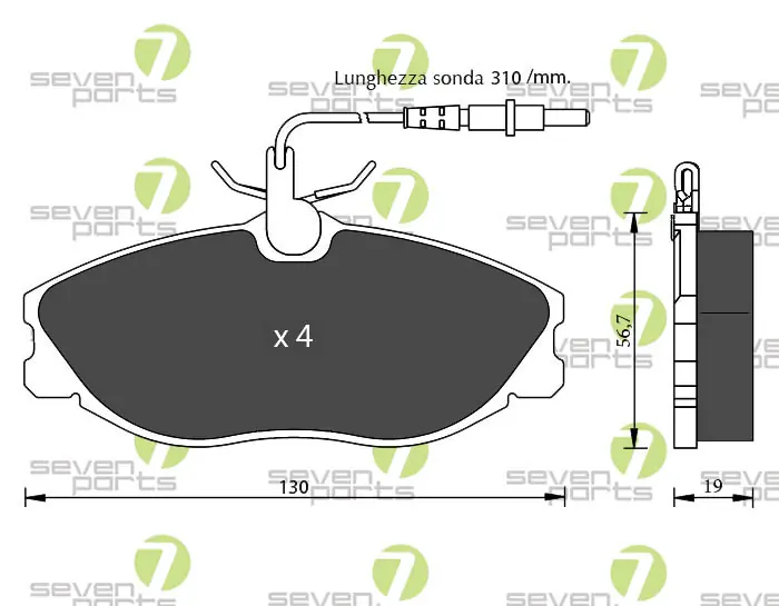 7 SEVEN PARTS fékbetétkészlet, tárcsafék - SVP18290 - TothCarparts