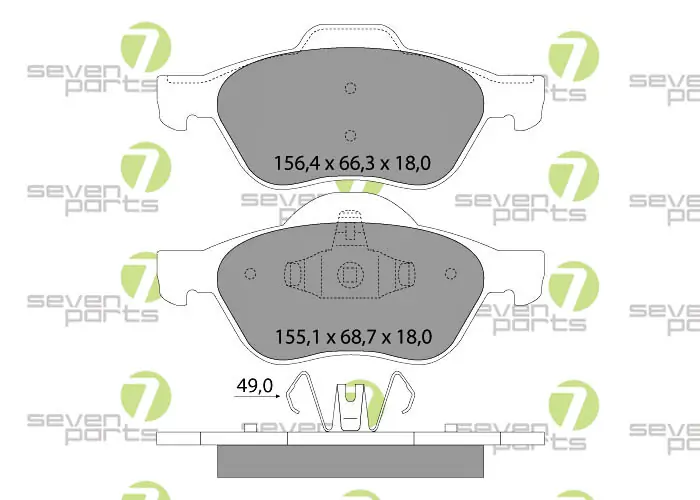 7 SEVEN PARTS fékbetétkészlet, tárcsafék - SVP21721 - TothCarparts